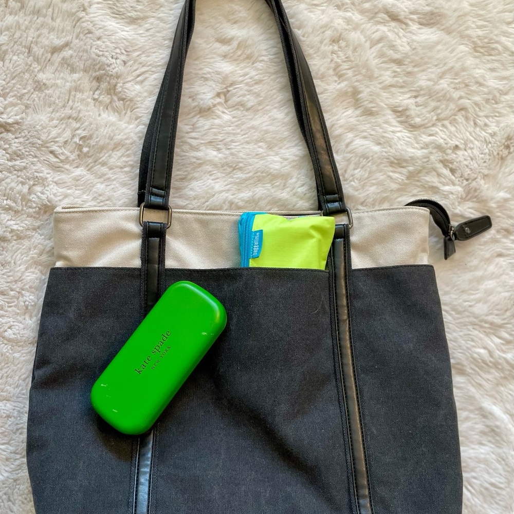 Black and Gray Tote Bag